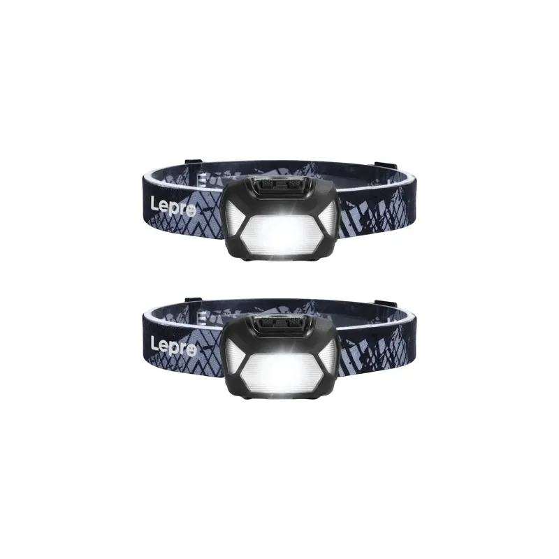 Set of 2 LEPRO 320015-2 200-lumen battery-powered headlamps